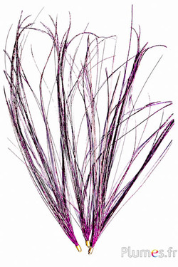 Anhänger Pfauenfaden - 15-28 cm - fuchsia-naturgrün